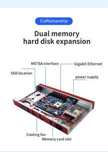 BKHD Personalizado 1U Firewall Intel Atom D525 Intel Celeron J4125 N4000 N5105 N5100 Pfsense Network Security AESNI VAN PN Router - Product Image 6