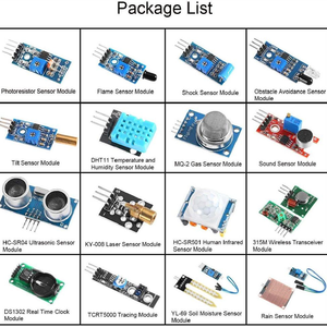 16 in 1 Kit modulo sensore 16 Kit sensore adatto per R3 per Raspberry Pi Kit di schede di sviluppo per l'istruzione