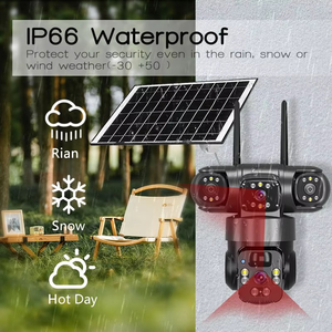 V380สามเลนส์กล้องกลางแจ้ง PTZ 360ไร้สาย WIFI สองทางเสียง9mp กล้องรักษาความปลอดภัย - Product Image 5