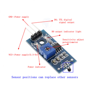 Módulo de sensor de temperatura del termistor interruptor de temperatura de detección de cambio de temperatura 3 hilos DC 3,3 V-5V