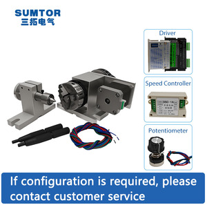 CNC Rotary Axis 4th Axis Top Notch Tailstock con Chuck Jaw 3 Jaw para Cnc Router Miiling Machine - Product Image 4