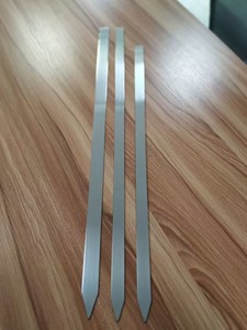 不锈钢扁平烧烤烤肉串，无木手柄，用于波斯、巴西、库比德烧烤 - Product Image 3