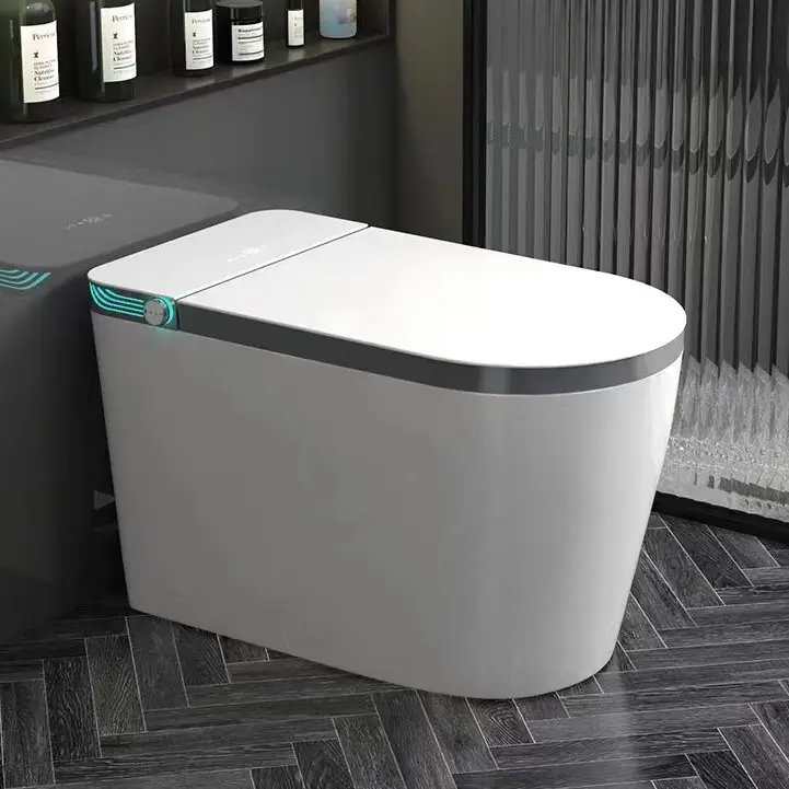 Ucuz fiyat yeni varış sıhhi tesisat akıllı klozet banyo seramik otomatik tek parça akıllı tuvalet commode