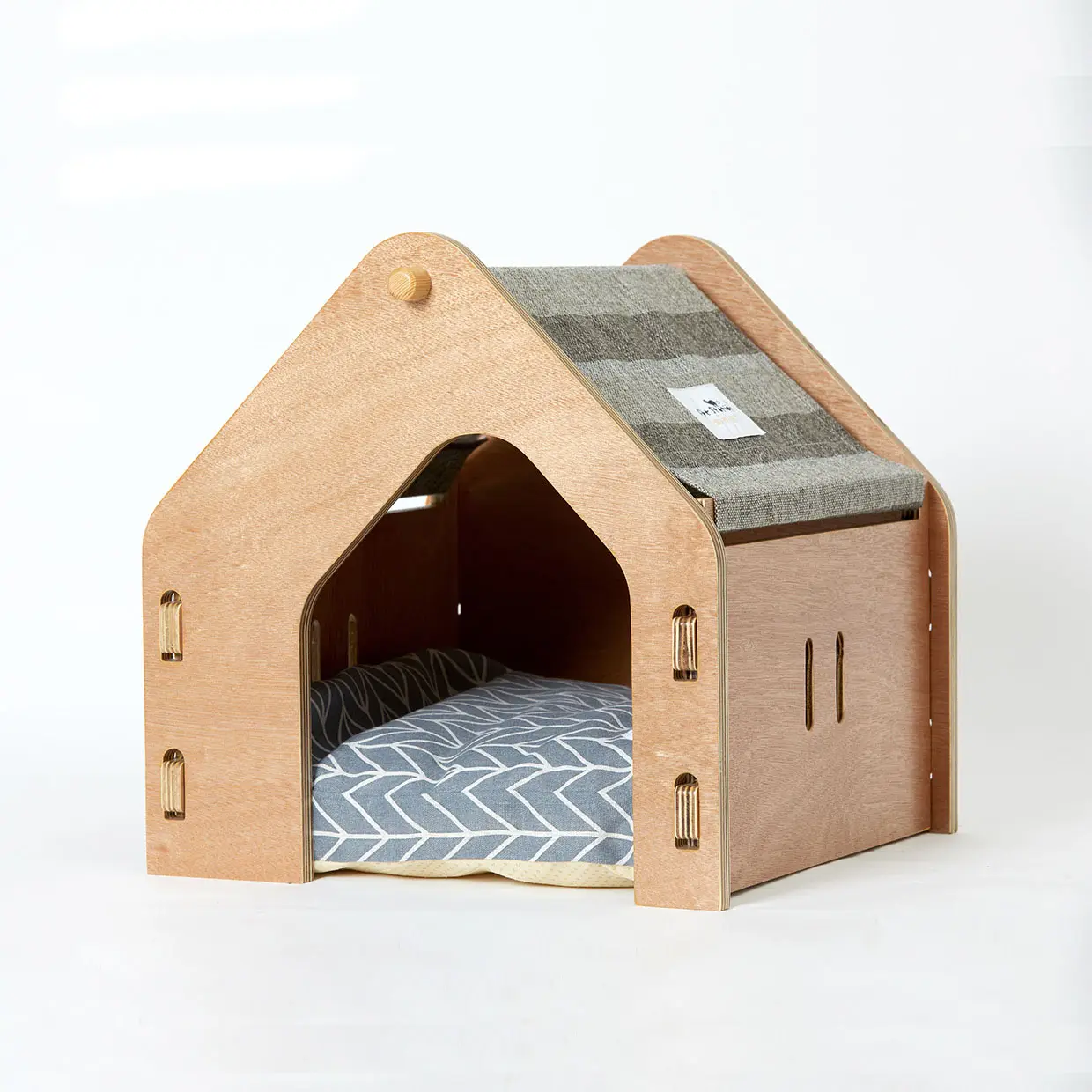 home style pet bed accessories cat house removable cover luxury wooden cat house