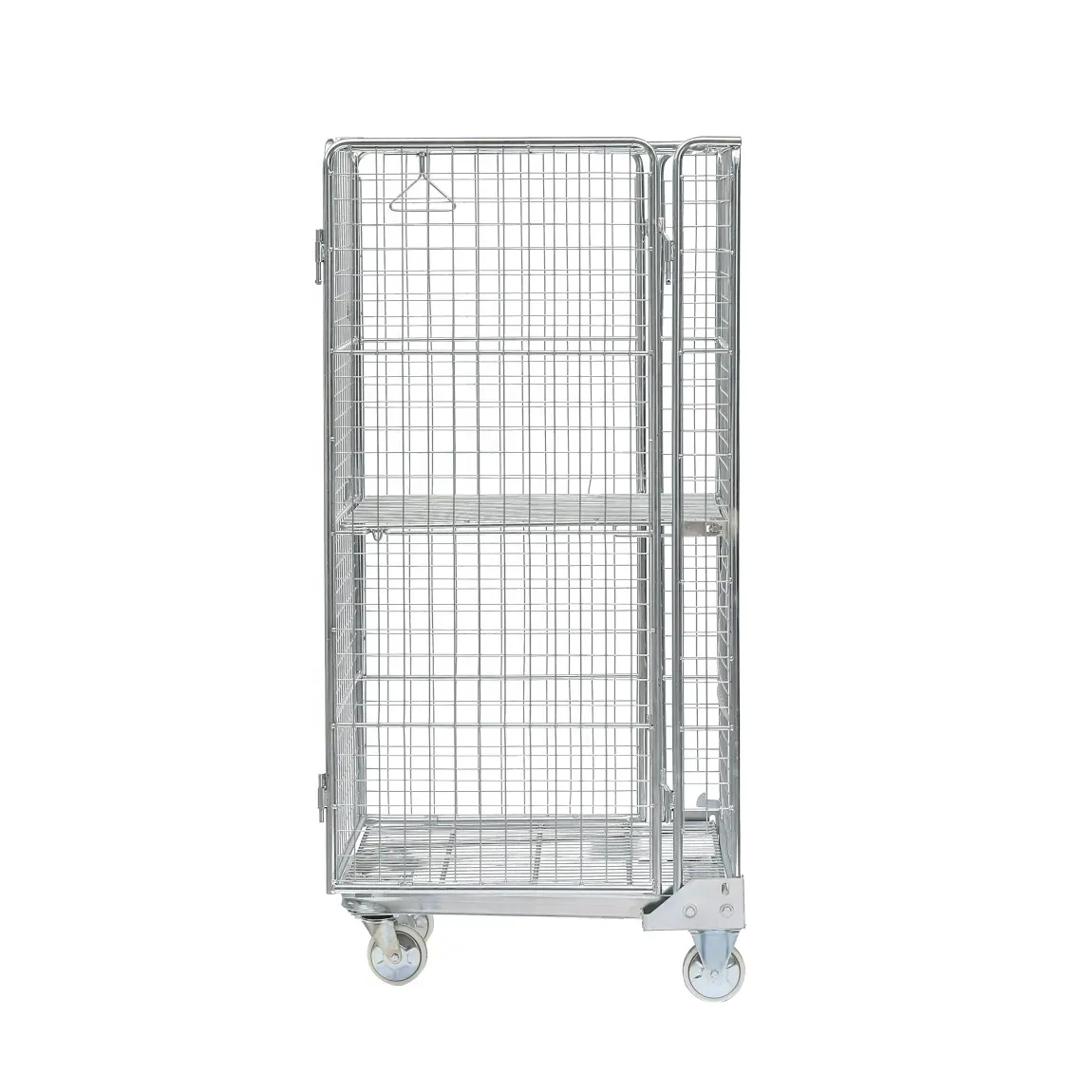 Peu encombrant Anti-corrosion Pliable Professionnel Pliable Industrie Logistique Rouleau Conteneur Chariot Cage Roulante Chariot