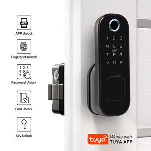 EnriqueTuyaダブル指紋リモコン鉄ゲート用防水ロックTuyawifiハンドルなし電子スマートドアロック - Product Image 4