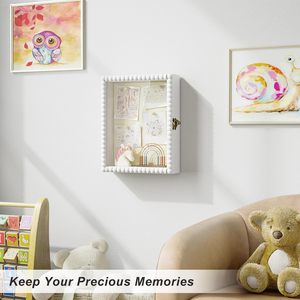 ของตกแต่งบ้านกล่องไม้สีขาว8x10กรอบรูปไม้กรอบภาพเงากล่องแสดงพร้อมลูกปัด - Product Image 3