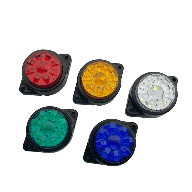 3 pollici ambra Led rimorchi per camion fanale posteriore 12/24V luce rotonda LED pennarello laterale