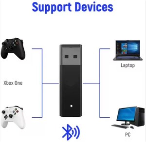 2nd nesil kablosuz USB alıcı adaptörü Xbox One serisi denetleyici yeni Gamepad adaptörü için Windows 10 dizüstü bilgisayarlar PC oyunları - Product Image 5