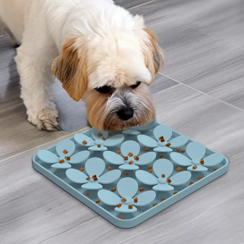 Antislip Pet Speelgoed Siliconen Voerbak Kat Slow Feeder Food Grade Siliconen Likmat Hond Voermat Snuffle Speelgoed Voor Honden