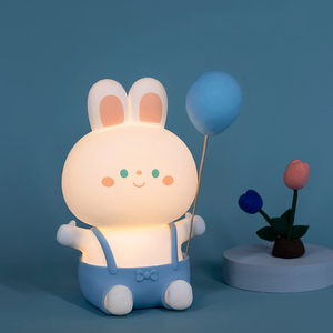 Silicone Cute Bunny Table Lamp Rechargeable Pat Control Lovely Animal Smart Night <strong>Light</strong> With <strong>Timer</strong> for Room Study Deco - Product Image 6