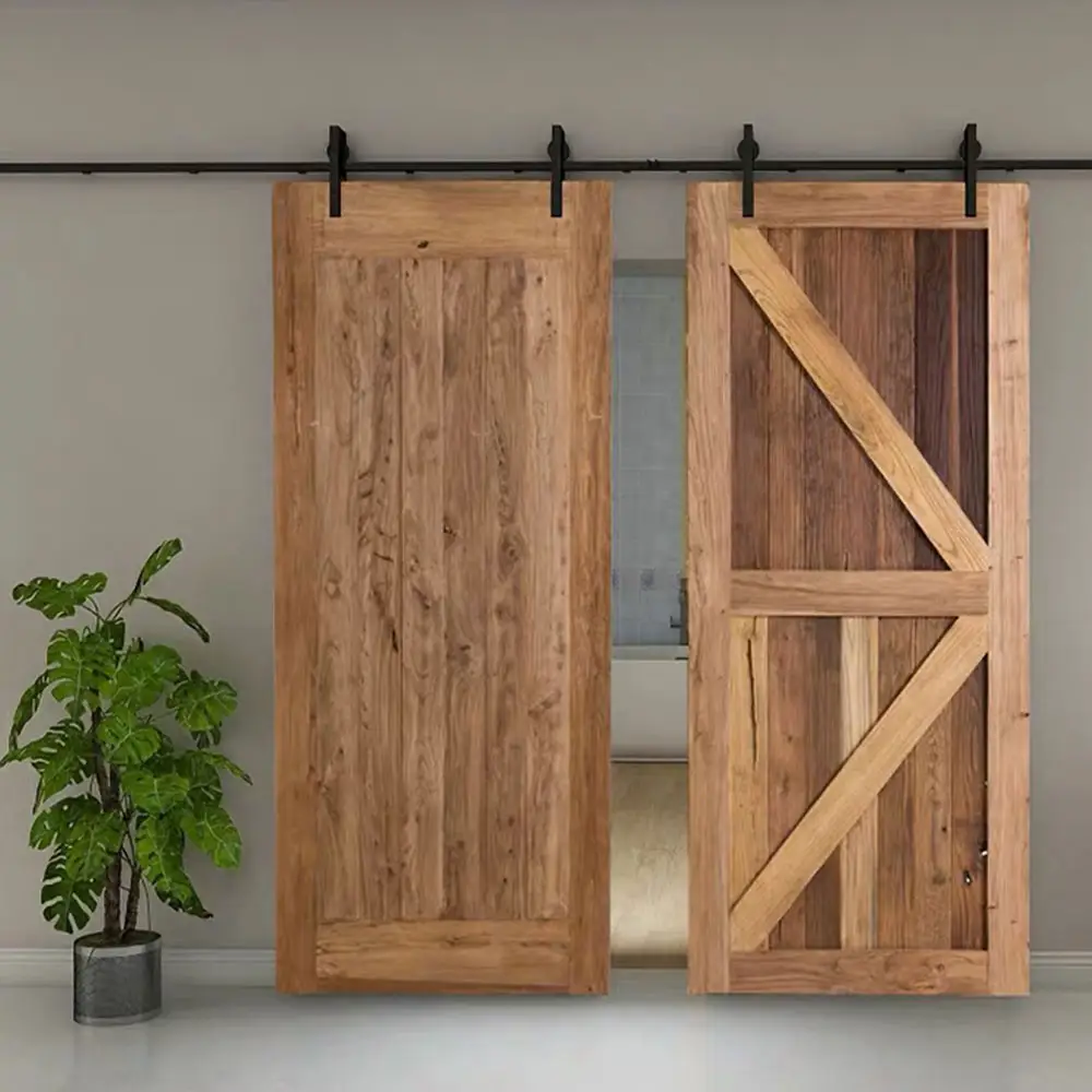 Раздвижная дверная плита в деревенском стиле с рисунком сарая, дверная фурнитура для двери квартиры