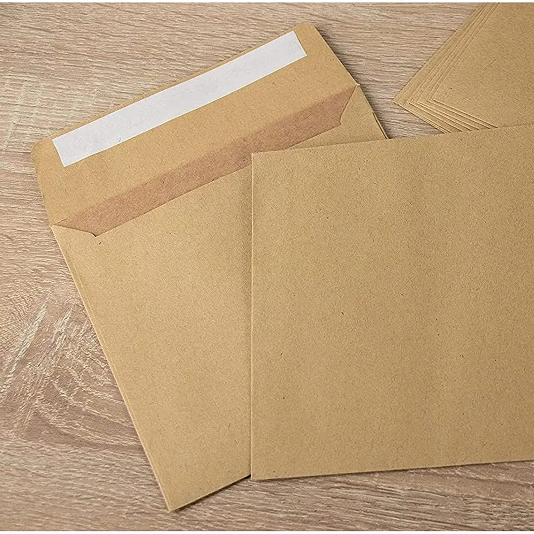 10x13 açık uçlu katalog Premium zarflar düz Kraft kağıdından poşet