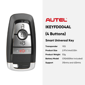 Autel IKEYFD004AL IKEY 4 Buttons Smart <strong>Key</strong> for Ford Used with Altra Car <strong>Key</strong> Programming Copy Machine KM100 IM508 IM608 IM608S - Product Image 2