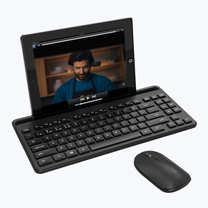 Wireless <strong>Keyboard</strong> <strong>and</strong> <strong>Mouse</strong> Set with Bluetooth multiconnect 2.4GHz Receiver 1600DPI Smartphone/Tablet Holder <strong>keyboard</strong> Combo Kit - Product Image 2