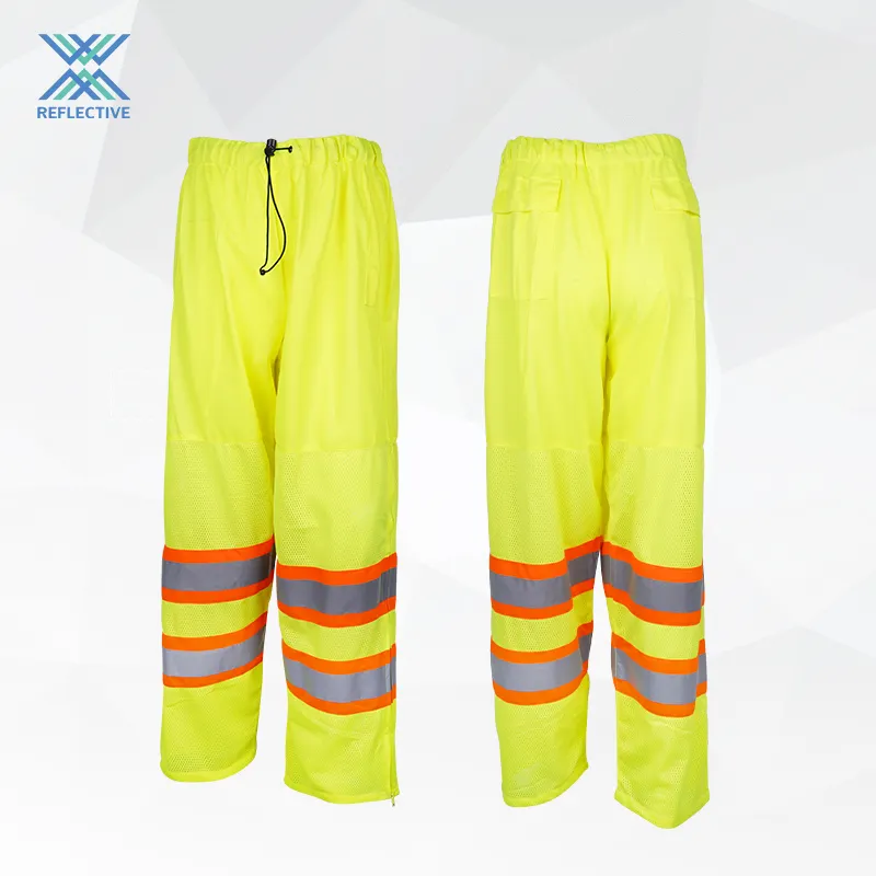 LX 2024 Pantalones DE SEGURIDAD reflectantes impermeables Pantalones de trabajo de seguridad de construcción reflectantes