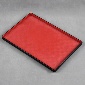 可定制大塑料供应三聚氰胺托盘矩形食品托盘，印刷设计 - Product Image 4