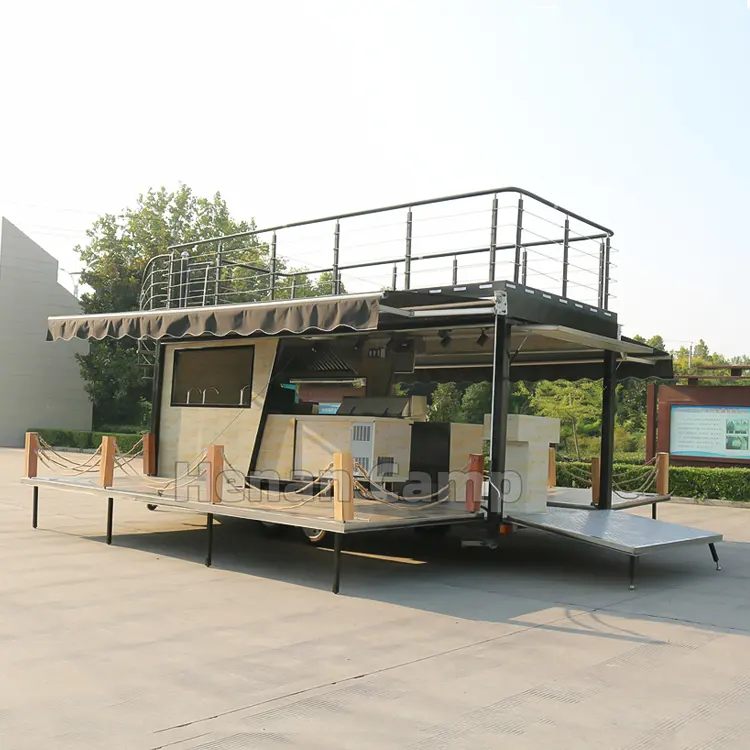 Лагерь многофункциональный мобильный трейлеры для еды полностью оборудованный двухэтажный контейнер для еды, кафе, ресторан, уличный бар