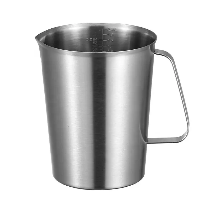 धातु 304 स्टेनलेस स्टील मापने कप कॉफी दूध सुराही