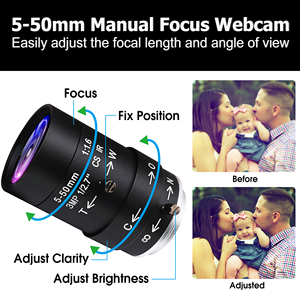 Obiettivo varifocale CS manuale Webcam 1280x720 CMOS OV9712 telecamera di sicurezza industriale USB Mini fotocamera Lightburn per lampone Pi - Product Image 3