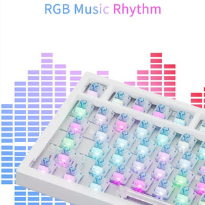 Teclado mecánico AK820 Pro con cable/2,4G inalámbrico/BT de 3 modos, luz LED USB RGB, interruptor mecánico para juegos de ordenador, teclado 75% - Product Image 2