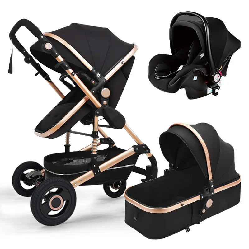 Bebes Coches Pará. Assento De Carro E Carrinhos De Bebê Transporte De Bebê Carrinho De Bebê Dobrável Luxo 3 Em 1 Com Assento De Carro