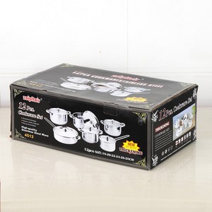 Good Price of New Product <strong>12</strong> Pieces Cookware <strong>Set</strong> Ceramic Coated Cookware <strong>Set</strong> High Quality Stainless Steel Cookware <strong>Set</strong> - Product Image 6