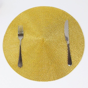 隔热桌装饰金银圆桌垫 - Product Image 1