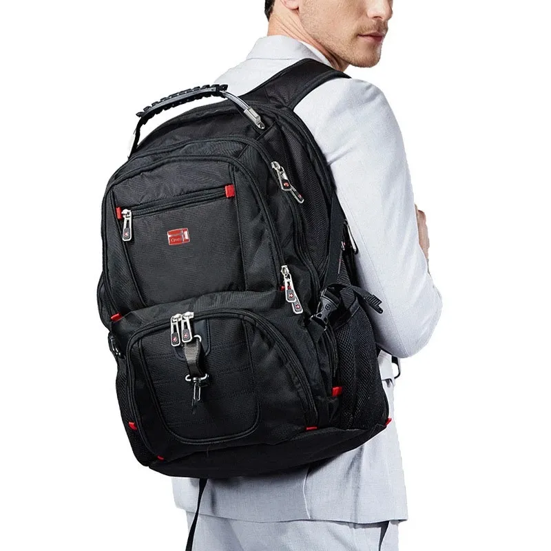 Crossten 내구성 17 인치 노트북 배낭 45L 여행 가방 대학 Bookbag USB 충전 포트와 ResistantSwiss 다기능