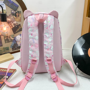 סגנון יפני עבור תיק גב קיטי עם דפוס קשת חמוד קיבולת גדולה אחסון הקמפוס רך עבור בנות פוליאסטר רירית פוליאסטר - Product Image 3