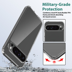 Google Pixel 9 ProXLスリム携帯電話用透明電話ケースGooglePixel 9/9pro用クリアソフトカバー - Product Image 2