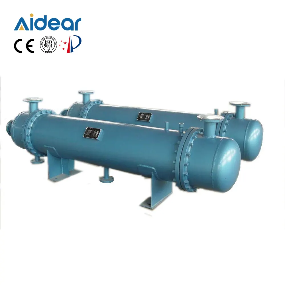 Intercambiador de calor de tubo y carcasa de titanio industrial Aidear Asme para motor marino