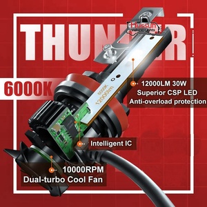 1*ピースR3H7 H11 9005 H13 H4/9003 LED電球12000LM高ルーメンデュアルビームLED変換キット日本CSPLEDテックヘッドライト電球 - Product Image 4