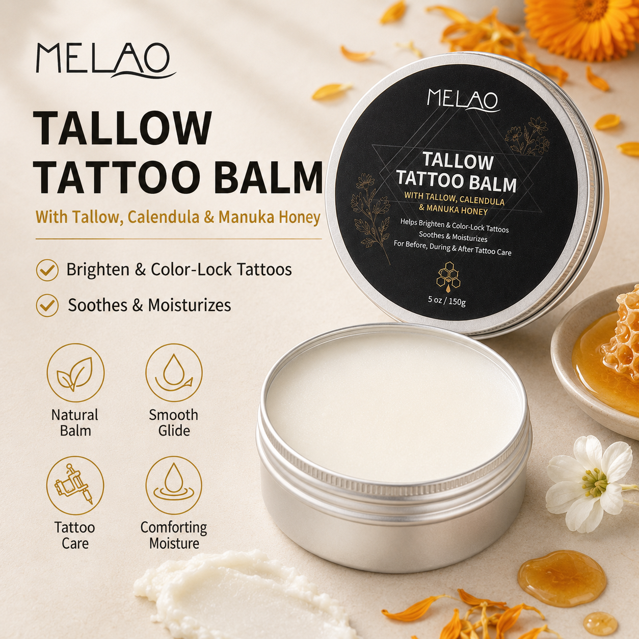 Balsamo per tatuaggi al sego