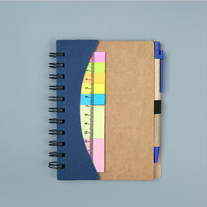 Werbeartikel personalisiertes individuelles Logo Kraftpapier-Abdeckung tägliche Aufgabe Spiral-Notizbuch Memo klebe-Notizblock mit Stift - Product Image 6