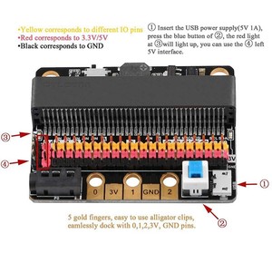 Micro: Bit Expansion Board MicrobitアダプターボードIOBIT V2スクラッチPythonプログラミングをサポート - Product Image 2