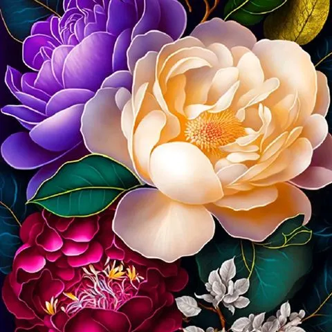 CHENISTORY Pintura Artística de flores de color por números, 40*50 pintura al óleo DIY para adultos, pintura de decoración del hogar