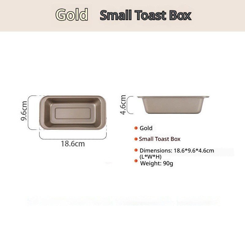 Petite boîte à toasts dorée