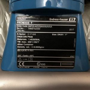 เครื่องวัดการไหลของ80F E + H ความแม่นยำสูงเครื่องวัดการไหลของมวล Coriolis E + H Promass - Product Image 6