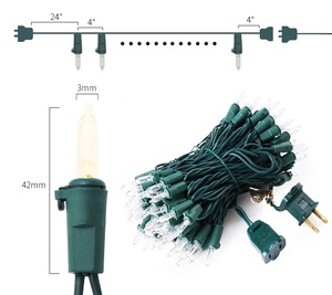 Sıcak satış 120V amerikan göstergesi ışık dize 100LC3 pürüzsüz küçük buz <span class=keywords><strong>ling</strong></span> M5 noel ağacı ışık üreticileri doğrudan satış