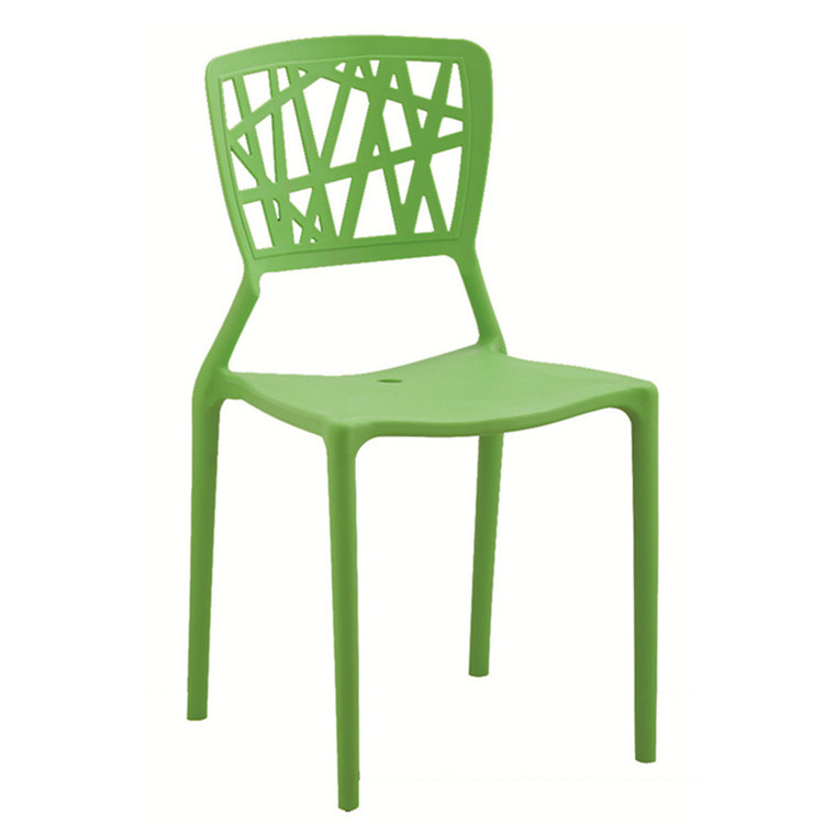 Green plastic bistro restaurant chair