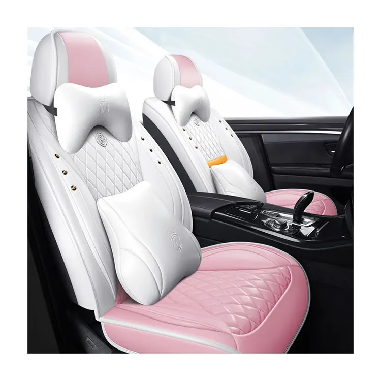 Fundas de asiento de coche con bordado de cuero Universal de alta calidad Xiangta, conjunto completo de diseño de lujo