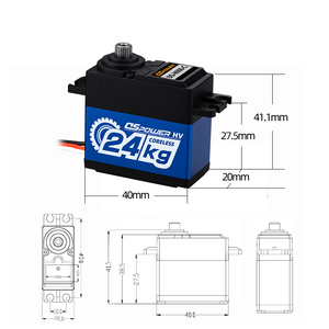 Servomotor sin núcleo para coches de control remoto, servomotor estándar programable de 24kg para buggy de control remoto - Product Image 5