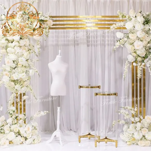 Idea-decoración redonda elegante para boda, accesorio acrílico para boda