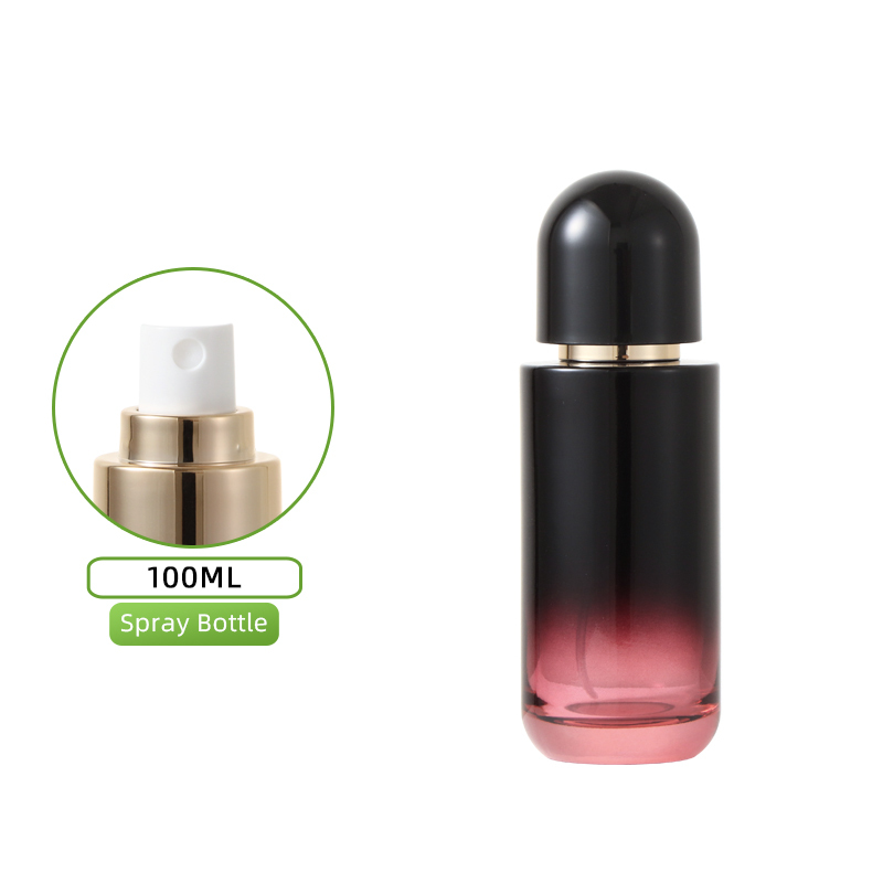 Botella de vino tinto de 100 ml, cabezal rociador dorado + cubierta negra yunshang