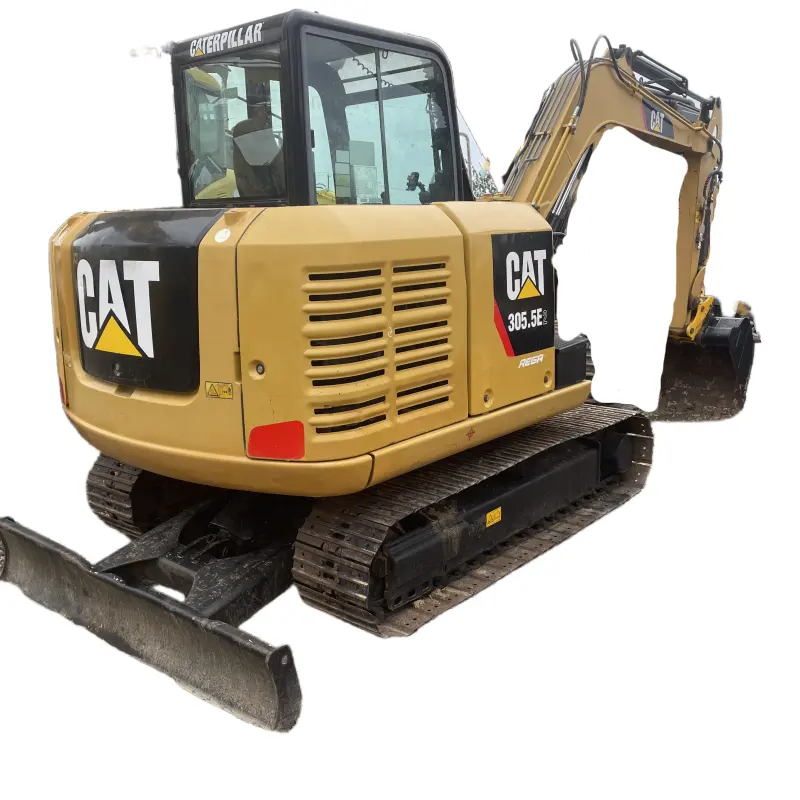 Máquina de construcción de ingeniería usada Precio barato Buena calidad Excavadora CAT usada Caterpillar 305,5 Excavadora sobre orugas usada