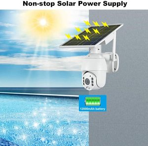 H.265 Night VISION Zwei-Wege-Audio-Speicher karte CMOS WIFI Solar-Pzt-Kamera - Product Image 6