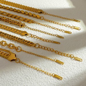 Sıcak satış su geçirmez paslanmaz çelik zincir bağlantı 18k altın kaplama Diy moda olmayan solma takı küba Link zinciri Hip Hop bilezik