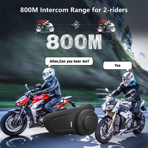 X2インターホンヘッドセットモーターサイクルヘルメットインターホンBT5.1for 2 Rider 800MフルデュペックストーキングハンズフリーコミュニケーターFMIP65 - Product Image 3