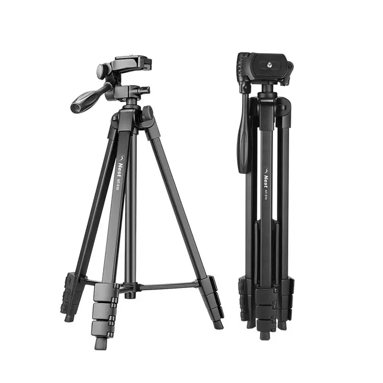 Tripod kamera 54 inci, cocok dengan kamera DSLR, proyektor ponsel, Webcam